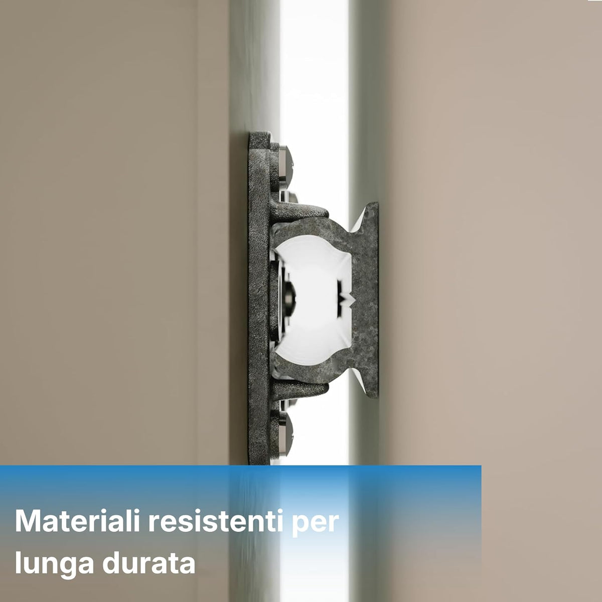 Kit Montaggio Invisibile Pannelli Fonoassorbenti, 4 Barre Alluminio 220 cm, 20 Clip Plastica, Sistema Innovativo