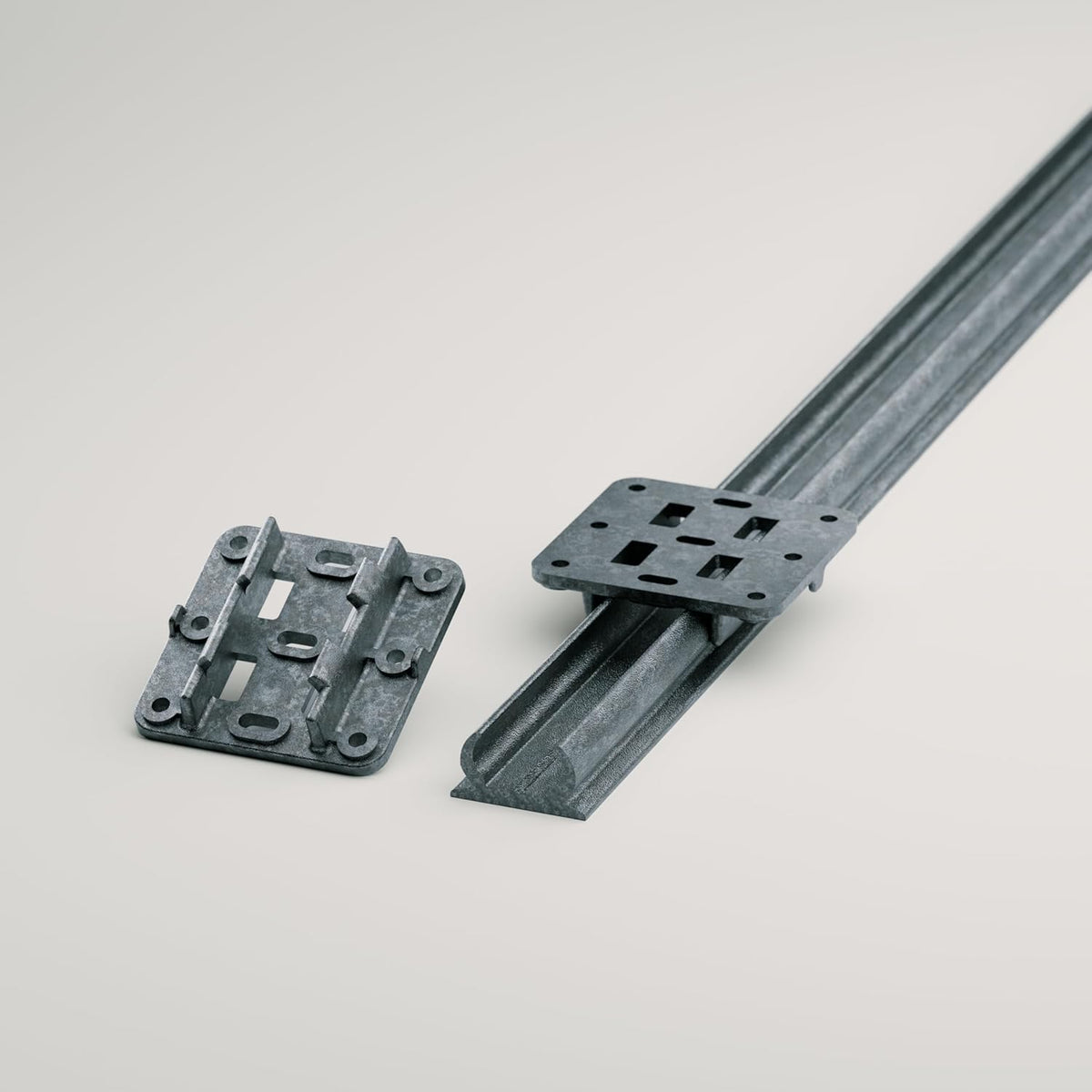 Kit Montaggio Invisibile Pannelli Fonoassorbenti, 4 Barre Alluminio 220 cm, 20 Clip Plastica, Sistema Innovativo