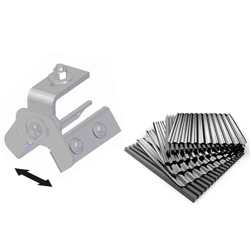 GR - SET 4 Morsetti per coperture con lamiere grecate