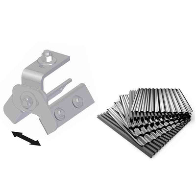 GR - SET 4 Morsetti per coperture con lamiere grecate