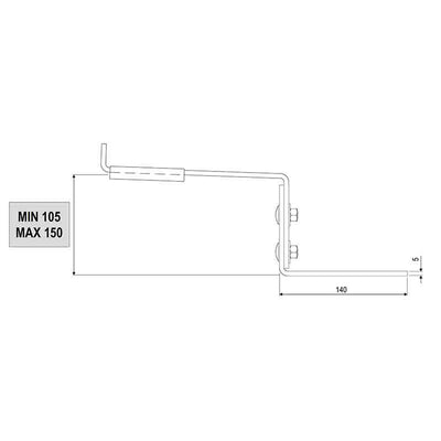 MR – SET 4 Ganci Regolabili Per Tetto Coppi