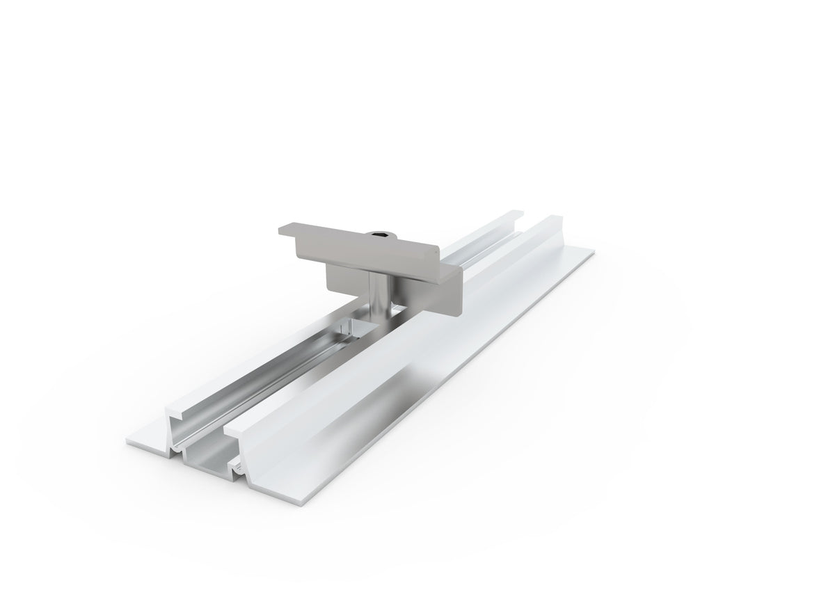 TG-F 400- Sistema di fissaggio per pannelli fotovoltaici su lamiera grecata + morsetti terminali (Z)